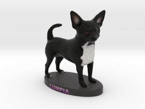 Custom Dog Figurine - Lumpia in Full Color Sandstone