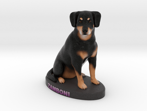 Custom Dog Figurine - Zamboni in Full Color Sandstone
