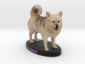 Custom Dog Figurine - Gumbo in Full Color Sandstone