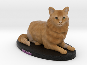 Custom Cat Figurine - Wilson in Full Color Sandstone