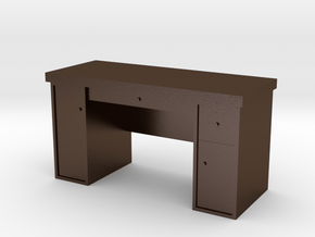 1:35 Scale Desk  in Polished Bronze Steel