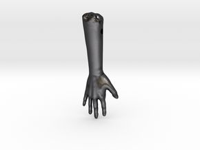 severed Arm in Polished and Bronzed Black Steel