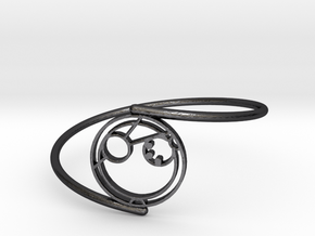 Adam - Bracelet Thin Spiral in Polished and Bronzed Black Steel