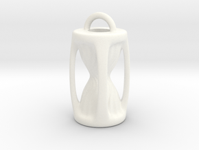 Sanduhr / Hourglass Pendant in White Processed Versatile Plastic