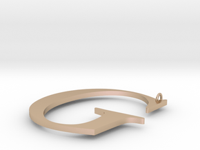 G in 14k Rose Gold Plated Brass