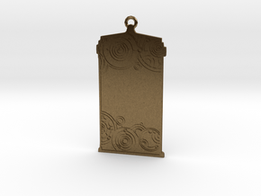 Customisable TARDIS Pendant in Natural Bronze