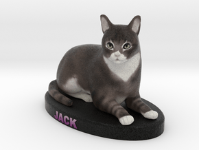 Custom Cat Figurine - Jack in Full Color Sandstone