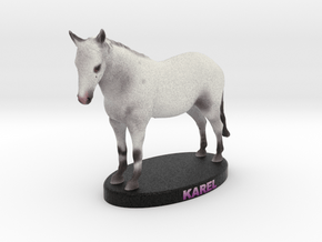 Custom Horse Figurine - Karel in Full Color Sandstone