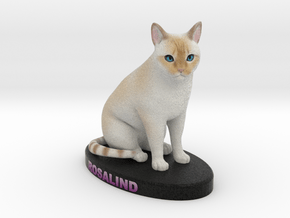 Custom Cat Figurine - Rosalind in Full Color Sandstone