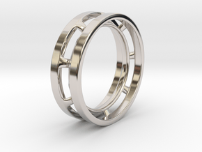 Future Trends collection - size 6 US in Rhodium Plated Brass