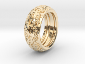 Ray B. - Tire Ring in 14k Gold Plated Brass: 9 / 59