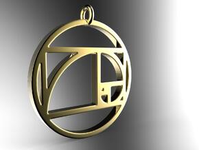 Golden Ratio Spiral Pendant in 14k Gold Plated Brass