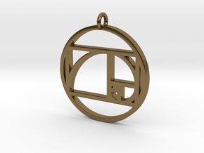 Golden Ratio Spiral Pendant in Polished Bronze