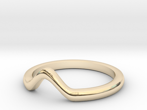V knuckle ring in 14K Yellow Gold