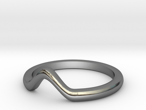 V knuckle ring in Fine Detail Polished Silver