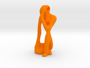 Thinking Man Pendant in Orange Processed Versatile Plastic