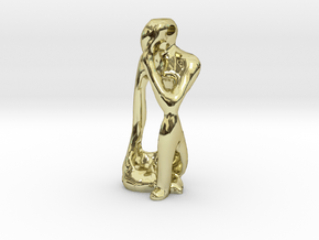 Thinking Man Pendant in 18k Gold Plated Brass