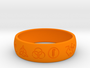 Size 10 FOUR SYMBOLS A  in Orange Processed Versatile Plastic