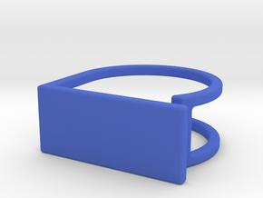 Ring with your drawing. Engraved. in Blue Processed Versatile Plastic