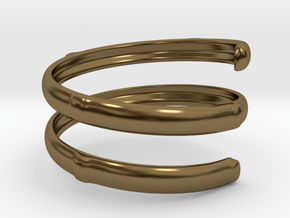 Bamboo ring(Japan 10,USA 5.5,Britain K) in Polished Bronze