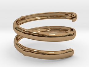 Bamboo ring(Japan 10,USA 5.5,Britain K) in Polished Brass