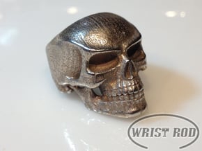 WR Ring FullSkull - Size 11 in Polished Bronzed Silver Steel