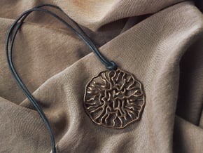 Bacteria Pendant in Polished Bronze Steel