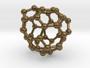 0261 Fullerene C42-40 c2 in Polished Bronze