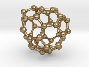 0261 Fullerene C42-40 c2 in Polished Gold Steel