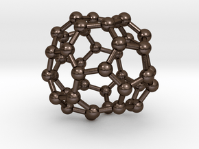 0262 Fullerene C42-41 c2 in Polished Bronze Steel