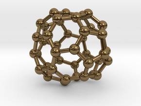 0262 Fullerene C42-41 c2 in Polished Bronze