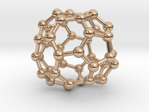 0262 Fullerene C42-41 c2 in 14k Rose Gold Plated Brass
