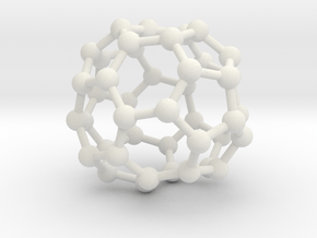 0262 Fullerene C42-41 c2 in White Natural Versatile Plastic
