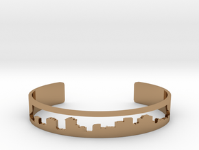 New Orleans Bracelet NOLA Cuff Skyline in Polished Brass