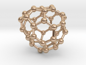 0264 Fullerene C42-43 c2 in 14k Rose Gold Plated Brass