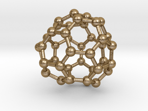 0265 Fullerene C42-44 c1 in Polished Gold Steel