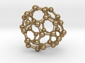 0266 Fullerene C42-45 d3 in Polished Gold Steel