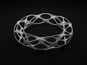 Voronoi Bracelet in White Processed Versatile Plastic