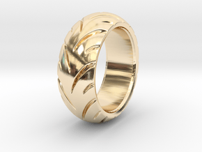 Ray Zing - Tire Ring Massiv in 14k Gold Plated Brass: 9 / 59