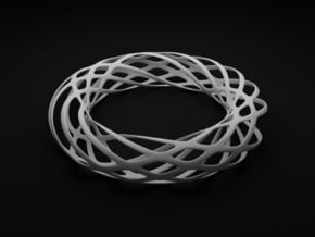 Voronoi Bracelet 2 in White Processed Versatile Plastic