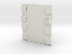 Elevator Shell (non opening) in White Natural Versatile Plastic