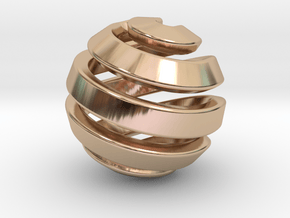Ball-11-1 in 14k Rose Gold Plated Brass