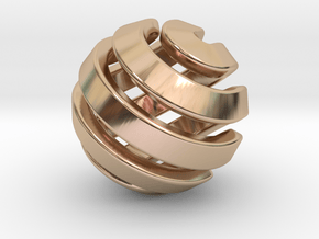 Ball-11-2 in 14k Rose Gold Plated Brass