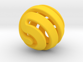 Ball-11-4 in Yellow Processed Versatile Plastic