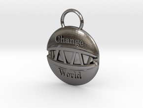 Change the world in Polished Nickel Steel