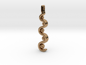 Swirl Pendant in Polished Brass