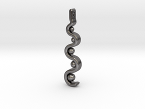 Swirl Pendant in Polished Nickel Steel