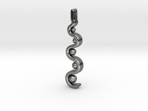 Swirl Pendant in Fine Detail Polished Silver