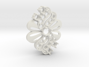 BowKnot Earring in White Natural Versatile Plastic