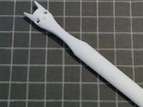 Kitty Hairstick in White Natural Versatile Plastic